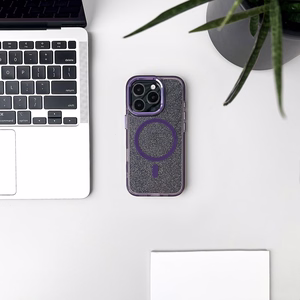 Glitter MagSafe Suojakuori iPhone 16 Pro Maxille - Violetti glitterilla