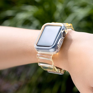 Silicone Band Strap Bracelet Case Strap Light Set for Apple Watch 38mm - Yellow