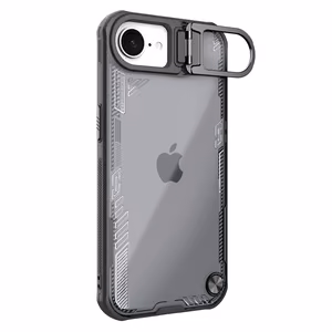 Nillkin Iceblade Prop Suojakuori jalustalla iPhone 16e / 17e:lle - musta