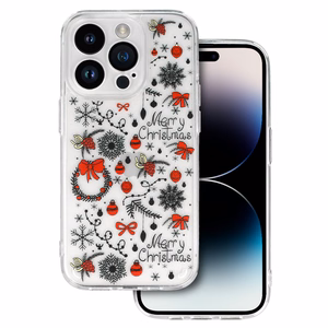 TEL PROTECT Joulu Suojakuori iPhone 13 Pro Max:lle Design 5 läpinäkyvä