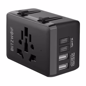 Blitzwolf BW-TA1 4-in-1 matkasovitit 2xUSB + C + PD 20W