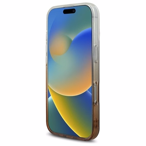 Guess IML Glitter Gradient MagSafe Suojakuori iPhone 16 Pro:lle - ruskea