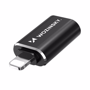 Wozinsky WALC-01 Lightning - USB-C Sovitin - Musta