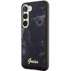 Guess GUHCS23MHTMRSK S23+ S916 musta/musta kovakuori Golden Marble Collection