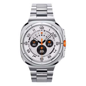 Spigen Modern Fit Band -metalliranneke Samsung Galaxy Watch Ultra 47 mm -kellolle, hopea