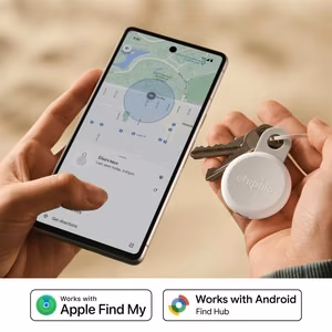 Chipolo LOOP – Rechargeable Bluetooth Tracker with Silicone Loop for iOS & Android, Chalk