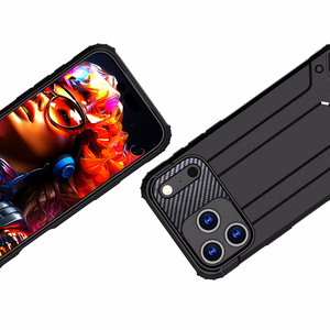 Hybrid Armor Suojakuori iPhone 17 Pro:lle - musta