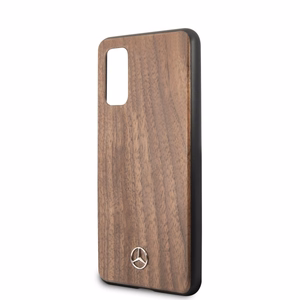 Mercedes Wood Line Walnut Case Samsung Galaxy S20:lle - ruskea