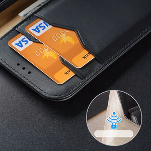 Dux Ducis Hivo Nahka Flip Cover Aidon nahan lompakko korteille ja asiakirjoille iPhone 14 Pro Ruskea
