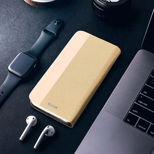 Flip-suojakuori Samsung A50 Sensitive Book kultainen