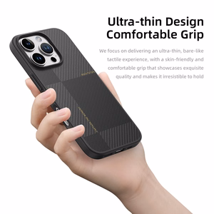 Rock Ultra Thin Aramid Fiber Kevlar 600D Suojakuori iPhone 16 Pro Max:lle musta
