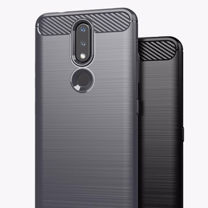 Carbon Case Joustava kansi TPU Asia Nokia 2.4 musta