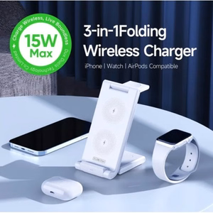 Wireless Charger Dux Ducis "W10-A 3in1" White 15W (for iPhone / Apple Watch / Airpods)