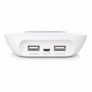 Budi BDG3A2000W Qi-sertifioitu langaton latausalusta, valkoinen ja harmaa