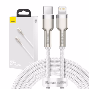 Baseus Cafule -kaapeli USB-C - Lightning, PD, 20W, 2m, valkoinen