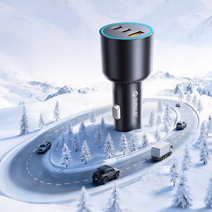 Orico HyperDrive 165W USB-A + 2x USB-C autolaturi - musta