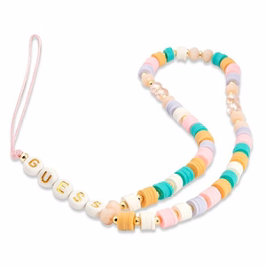 Guess riipus GUSTFLWP puhelimen hihna vaaleanpunainen Heishi Beads