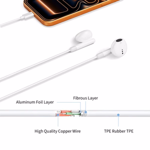 Tech-Protect Ultraboost Core G4 langalliset kuulokkeet USB-C-liitännällä – valkoinen