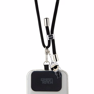 KARL LAGERFELD kellonranneke KLUCNMSCKIK (Crossbody Cord Ikonik) musta