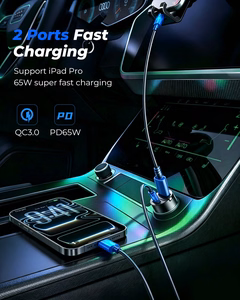 Joyroom JR-CCN18 65 W USB-A USB-C autolaturi - musta
