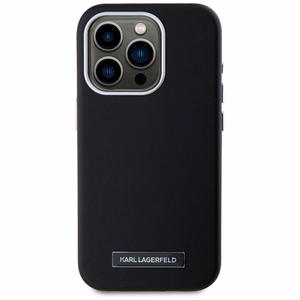Karl Lagerfeld FW Metal Plate MagSafe Suojakuori iPhone 15 Pro:lle - musta