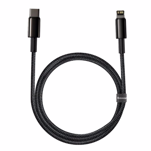 USB-kaapeli Baseus Tungsten PD20W USB-C - Lightning 1,0m musta CATLWJ-01