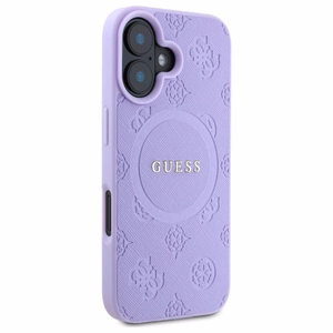 Guess Saffiano Peony Classic Logo MagSafe Suojakuori GUHMP16SPSAPSMEU iPhone 16:lle - Violetti