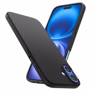 Spigen Liquid Air Suojakuori iPhone 16 Plus:lle - matta musta