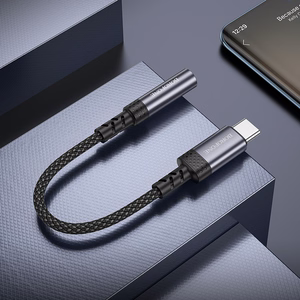 Borofone Adapter BV24 Graceful - Type C to jack 3,5mm - grey