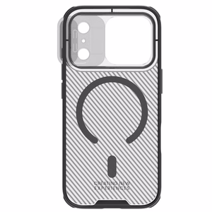 Nillkin CamShield Pro MagSafe-yhteensopiva suojakuori iPhone 17 Pro Max:lle - läpinäkyvä musta