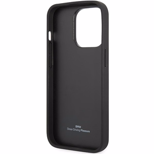 BMW BMHCP14L22RQDK Suojakuori iPhone 14 Pro 6.1" musta/musta Nahkainen Quilted