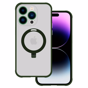 Tel Protect Magical Magsafe Stand Suojakuori iPhone 15 Plus:lle vihreä