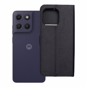4Card RFID -lompakkokotelo Motorola G17 varkaudenestolla, teknisestä kankaasta, musta