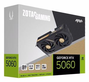 Zotac GAMING GeForce RTX 5060 AMP NVIDIA 8 GB GDDR7 näytönohjain