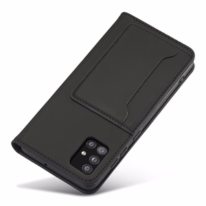 Magneettikorttikotelo Xiaomi Redmi Note 11 pussi kortti lompakko kortin haltija musta