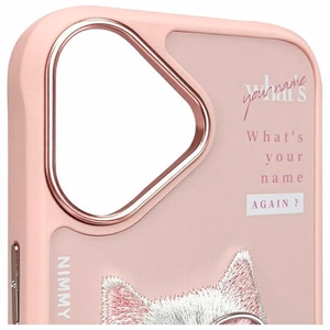 NIMMY Suojakuori COOL&CUTE 2.0 Kissa iPhone 16:lle vaaleanpunainen