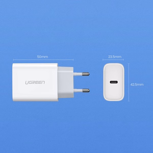 Ugreen USB laturi Power Delivery 3.0 Quick Charge 4.0+ 20W 3A valkoinen (60450)