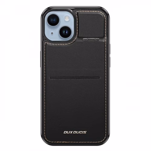 3in1 Lompakkokuori jalustalla iPhone 15 Plus:lle MagSafe RFID Blocker Dux Ducis Rafi Mag - musta