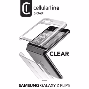 Cellularline Clear Case for Samsung Galaxy Z Flip 5, clear
