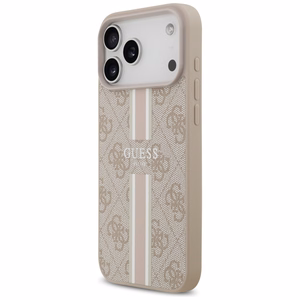Guess 4G Printed Stripes MagSafe-suojakuori iPhone 17 Pro Max:lle - vaaleanpunainen
