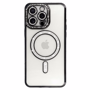 Bling Magsafe Suojakuori Iphone 16 Pro Max:lle musta