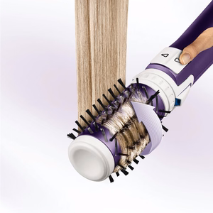 Rowenta CF9530 -hiustenmuotoilulaite, höyrytoiminen kuumailmaharja, violetti / valkoinen, 1000 W, 1,8 m