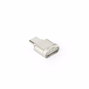Kortinlukija MicroSD Type C:lle hopeinen
