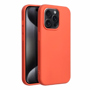Silikoninen Suojakuori iPhone 15 PRO:lle persikka