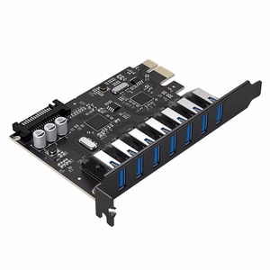 Orico PVU3 PCIe-laajennuskortti 7 USB 3.0 -liitännällä pöytätietokoneisiin – musta