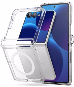 Ringke Fusion Flap Magnetic MagSafe suojakuori mallille Samsung Galaxy Z Flip 8 – läpinäkyvä