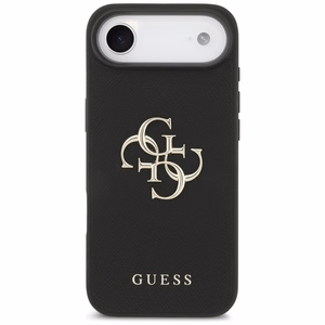 Guess Grained Big 4G & Classic Logo Suojakuori iPhone Airille - musta
