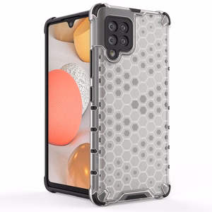 Honeycomb Asia panssari kansi TPU puskuri Samsung Galaxy A42 5G läpinäkyvästä