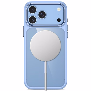 Tech-Protect Magmat MagSafe CC suojakuori mallille iPhone 17 Pro Max / 18 Pro Max – läpinäkyvä vaaleansininen