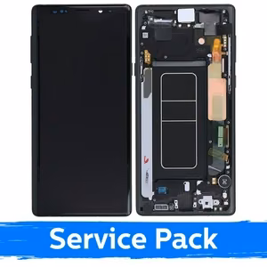 LCD Näyttö yhteensopiva Samsung N960 Note 9 kehyksellä / Midnight Black / (Service Pack)